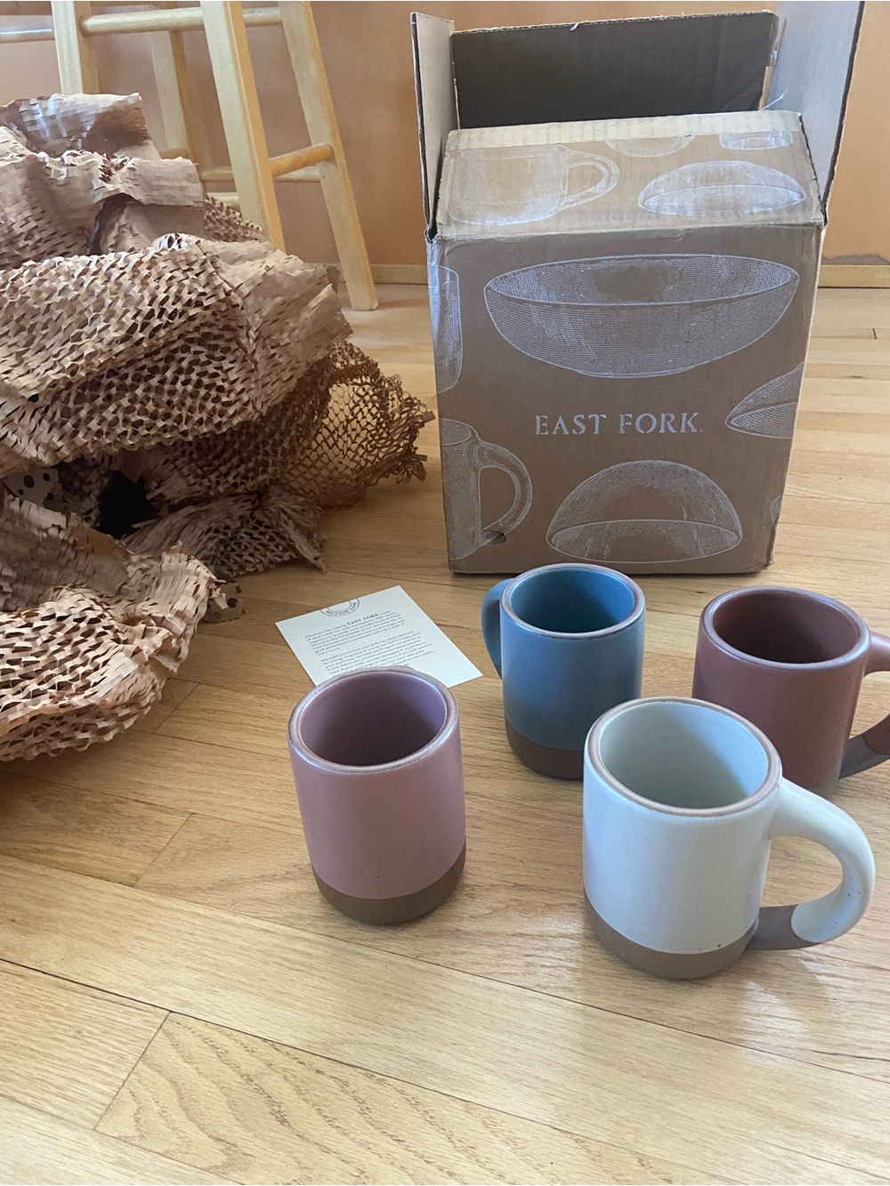 EAST FORK Lot 4 Pottery Mugs NEW NWT